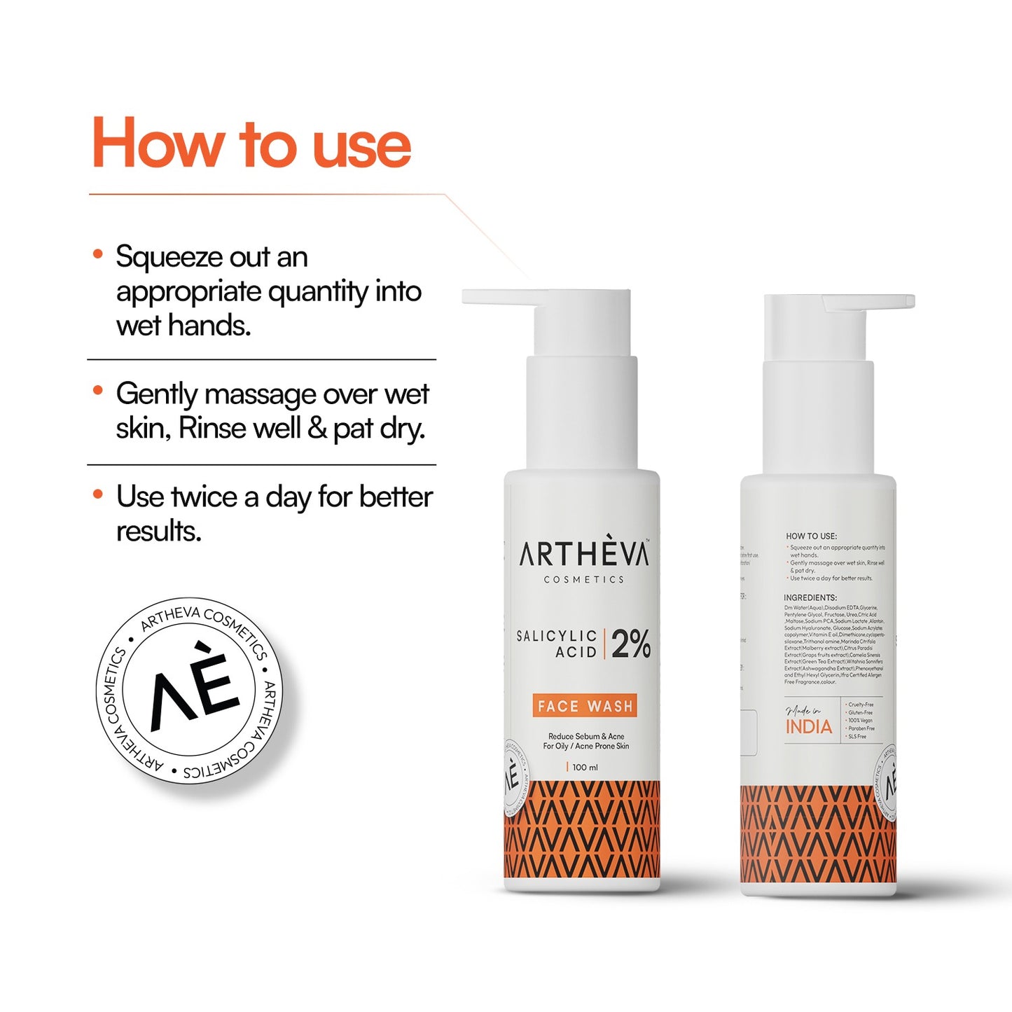 Artheva's  2% Salicylic Acid Face Wash For Oily Skin